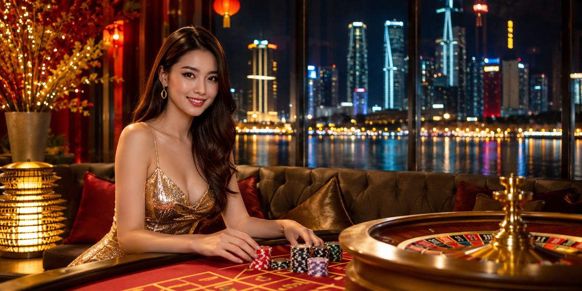 Bàn roulette trong không khí lễ hội sôi động tại Hà Nội, người chơi vây quanh bàn cược